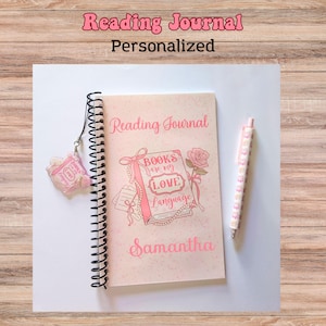 Personalized Reading Journal Spiral Biding Notebook Gift Set-Book Review Journal-Reading Book Tracker-Reading Planner-Book Club