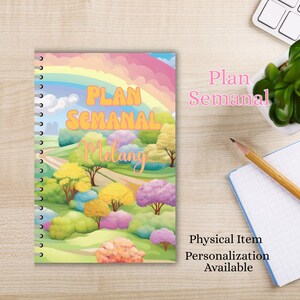 Planificador Diario Semanal Sin Fecha-Planificador de Productividad-Gestión de Tareas-Cuaderno Colorido y Vibrante-Planificador con Espiral
