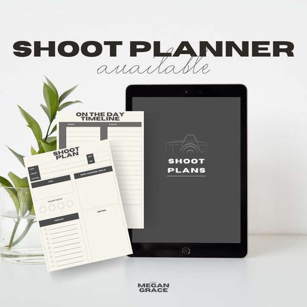 Cyfrowy planer sesji zdjęciowych | Szablony moodboardów, arkusze połączeń i narzędzie do planowania kompatybilne z GoodNotes (do natychmiastowego pobrania)
