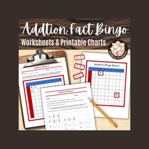 Montessori Addition Facts Worksheets: Elementary Math Bingo Charts & Printable Learning Tables and Materials