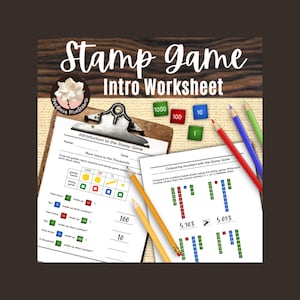 Printable Montessori Math Stamp Game Introduction: Place Value Worksheets for Elementary Education
