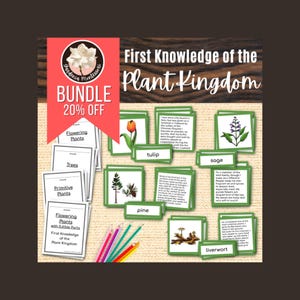 Montessori Plant Kingdom Educational Materials: Elementary Science Cards and Booklets for Teaching Botany