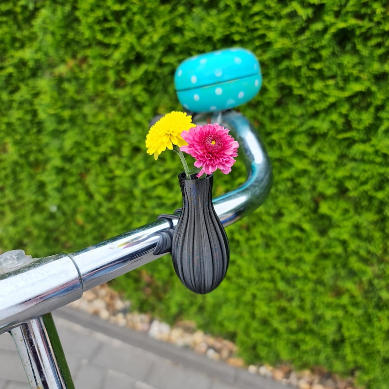 Vase de vélo, accessoire de vélo V2, mini vase, vase de guidon de vélo, cadeau pour cyclistes, accessoires de vélo, vase à fleurs de vélo image 1