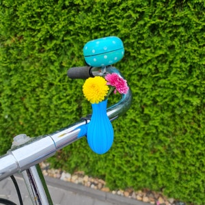 Fahrradvase , Fahrrad Accessoire V2, Mini Vase, Fahrrad Lenker Vase, Geschenk für Fahrradfahrer, Fahrradzubehör, Fahrrad Blumenvase Waterblue