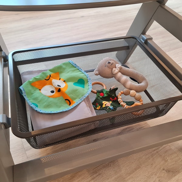 Juego de adaptadores para trona Hauck para cesta/caja Trofast, silla infantil Hauck Alpha, Alpha+ y Beta