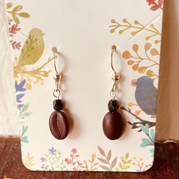 Coffee bean earrings