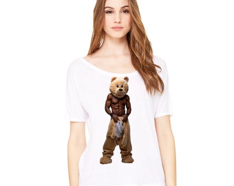 La camiseta slouchy de mujer Box Bear, las camisetas de Box Bear