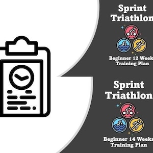 Printable 12 & 14 weeks &quot; Sprint &quot; Triathlon Training Plan for Beginners
