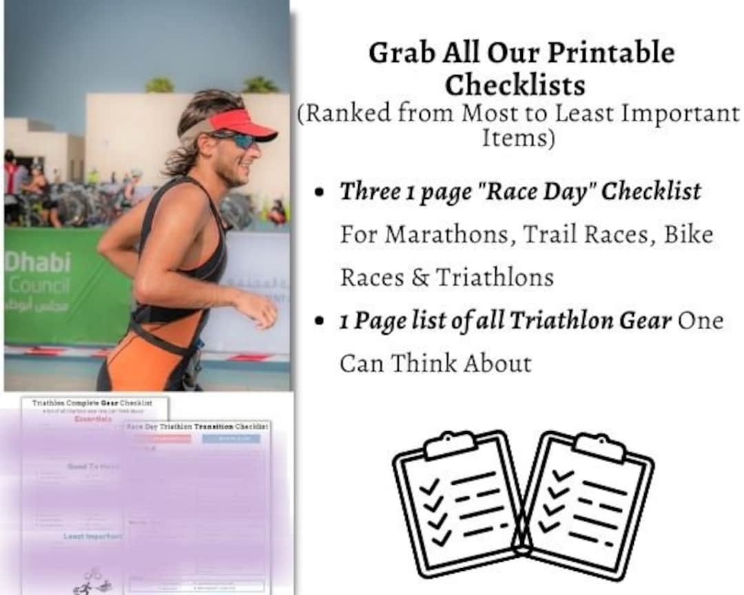 Gear Checklist Triathlon, Marathons, Trail Running & Cyclings/ Gear