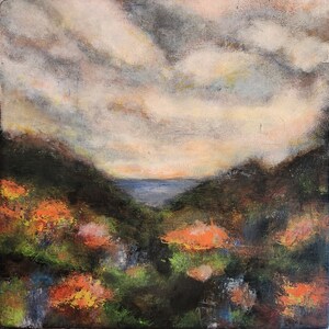 Original Acrylic on Wood Canvas &quot;Winter Shore 2&quot;