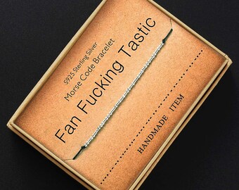 Braccialetto codice Morse "Fan Fucking Tastic" Messaggio nascosto / Coppie abbinate Braccialetti personalizzati