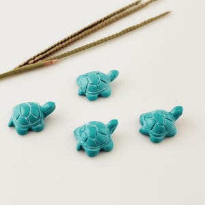 Turquoise Magnesite Turtle Beads, Turtle Beads, Turquoise Beads, Turtle Turquoise Beads, Turtle Magnesite Beads
