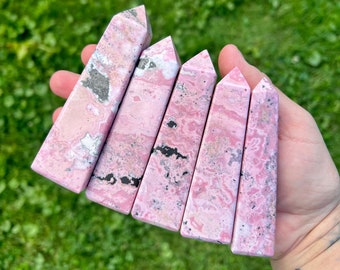 Punti di rodonite rosa peruviana - Grado A (a scelta)