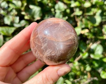Golden Sunstone x Peach Moonstone Sphere - Polished - Sunstone Moonstone - Lattice Sunstone