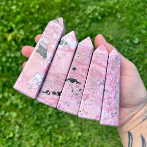 Peruvian Pink Rhodonite Points - Grade A (You Choose)