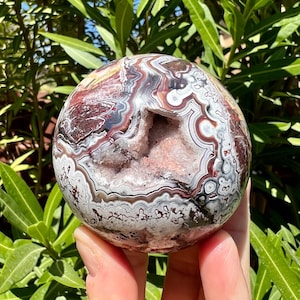 Grote Druzy Mexican Crazy Lace Agate Bol - Gepolijst - AA-kwaliteit