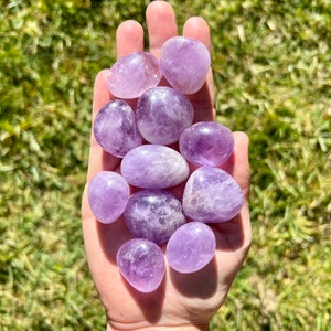 Gemmy Amethyst Tumbled Stones - Polished (One Piece, Choose Size)