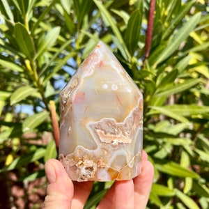 Chunky Flower Agate Point - Polished