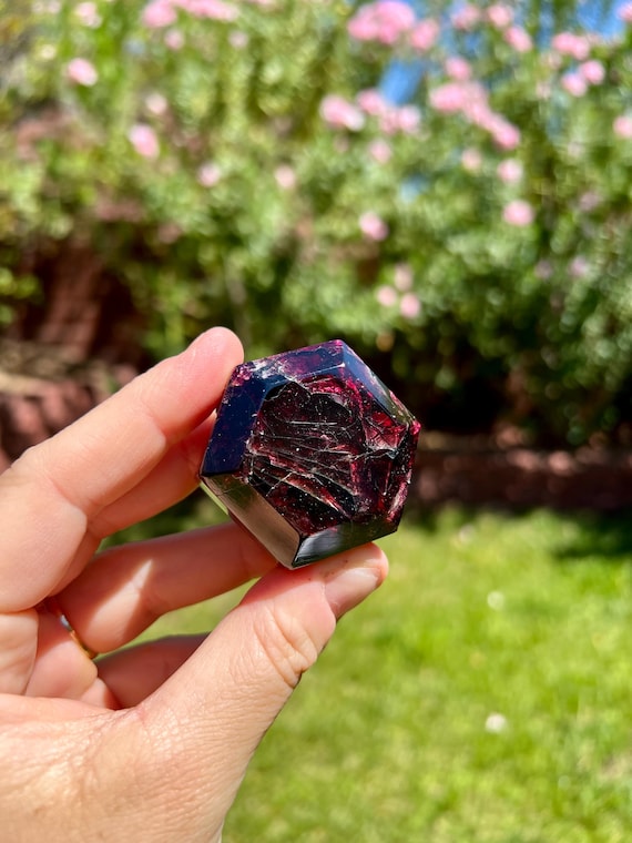 Garnet Faceted Hexagons | Red Garnet Star of David - Etsy