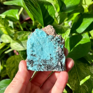 Sugar Quartz on Chrysocolla with Malachite Raw Specimen from Congo | Self Standing