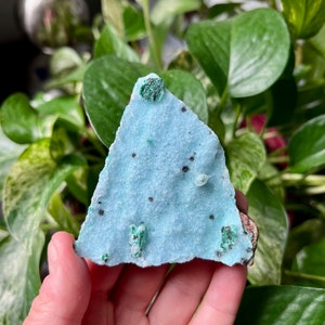 Sugar Quartz on Chrysocolla with Malachite Raw Specimen from Congo | Self Standing