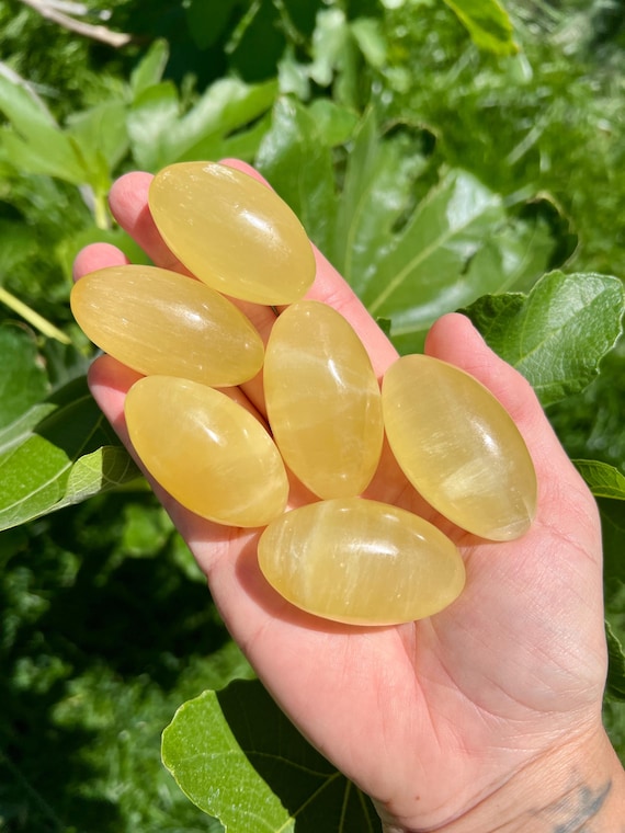 Lemon Calcite Shiva Stones | Yellow Calcite Lingams