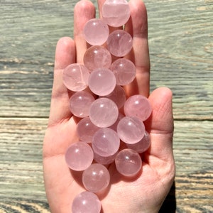 Mini Star Rose Quartz Spheres - Polished