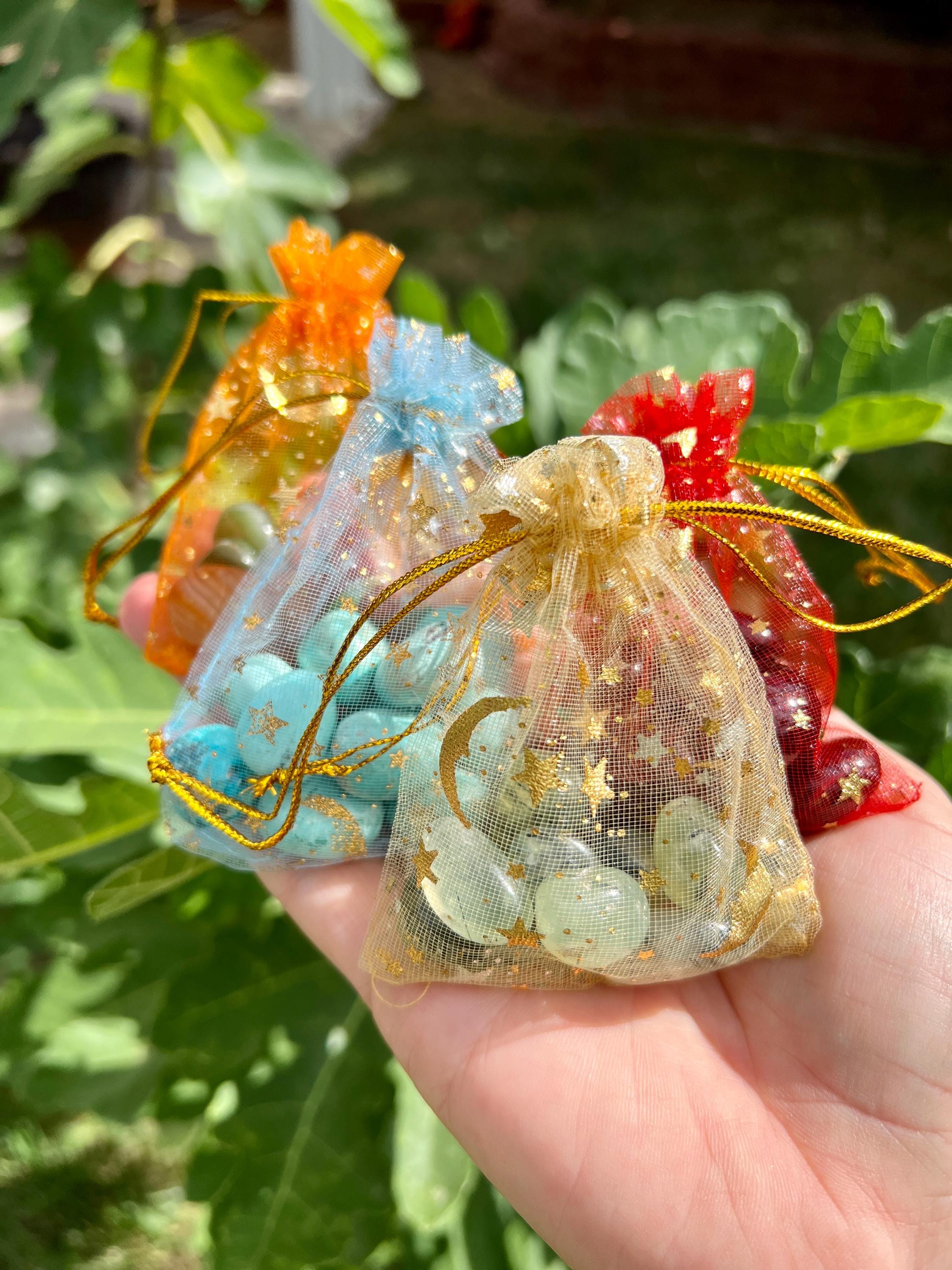 10 mini bolsas de piedras pulidas (a elegir)