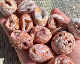 Druzy Crazy Lace Agate Tumbled Stones From Indonesia - Polished - Etsy