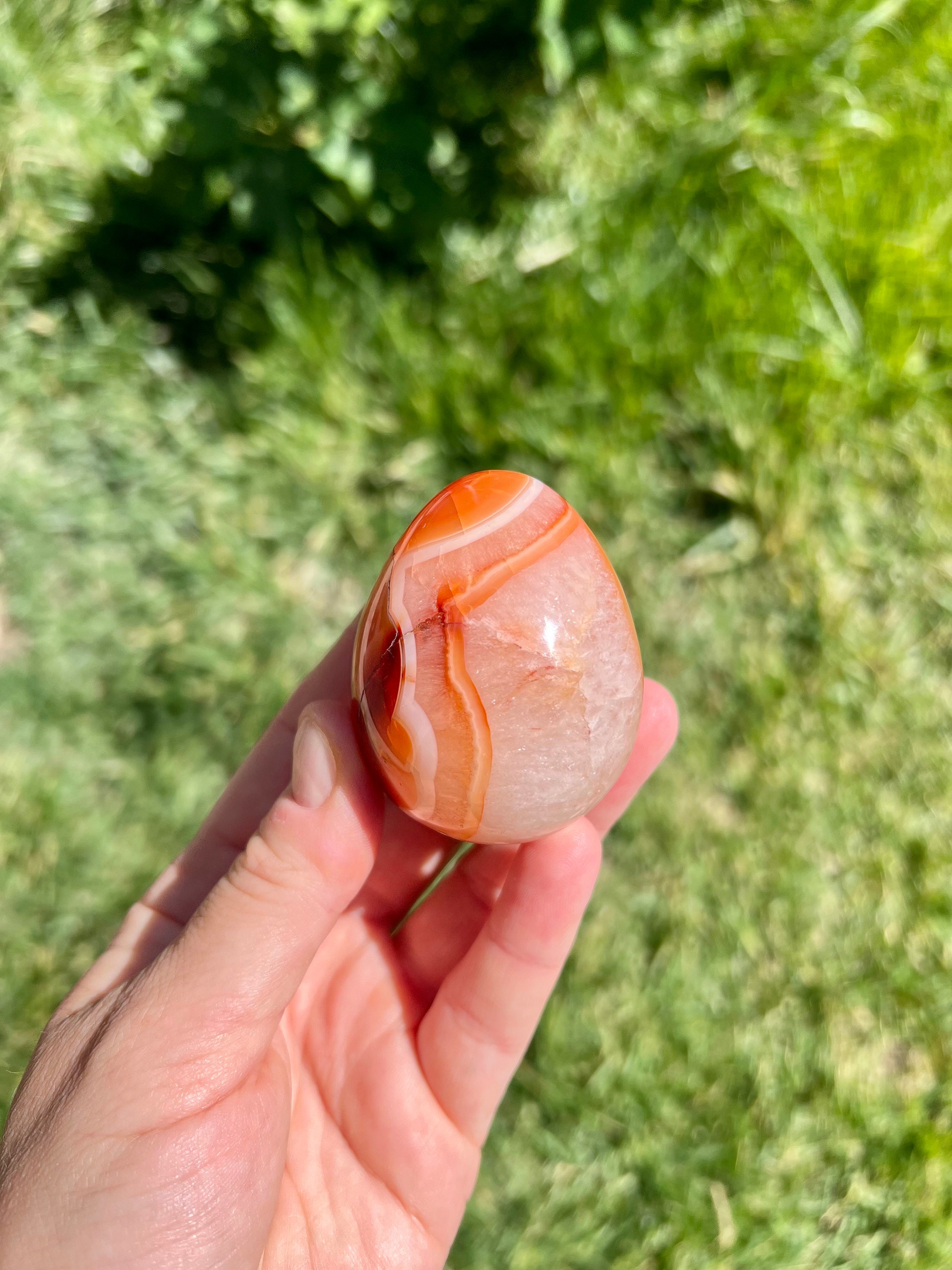 Carnelian Crystal Egg Carving | Carnelian Agate Egg - Etsy