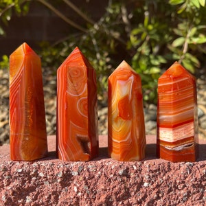 Banded Carnelian Point - Polished (You Choose)