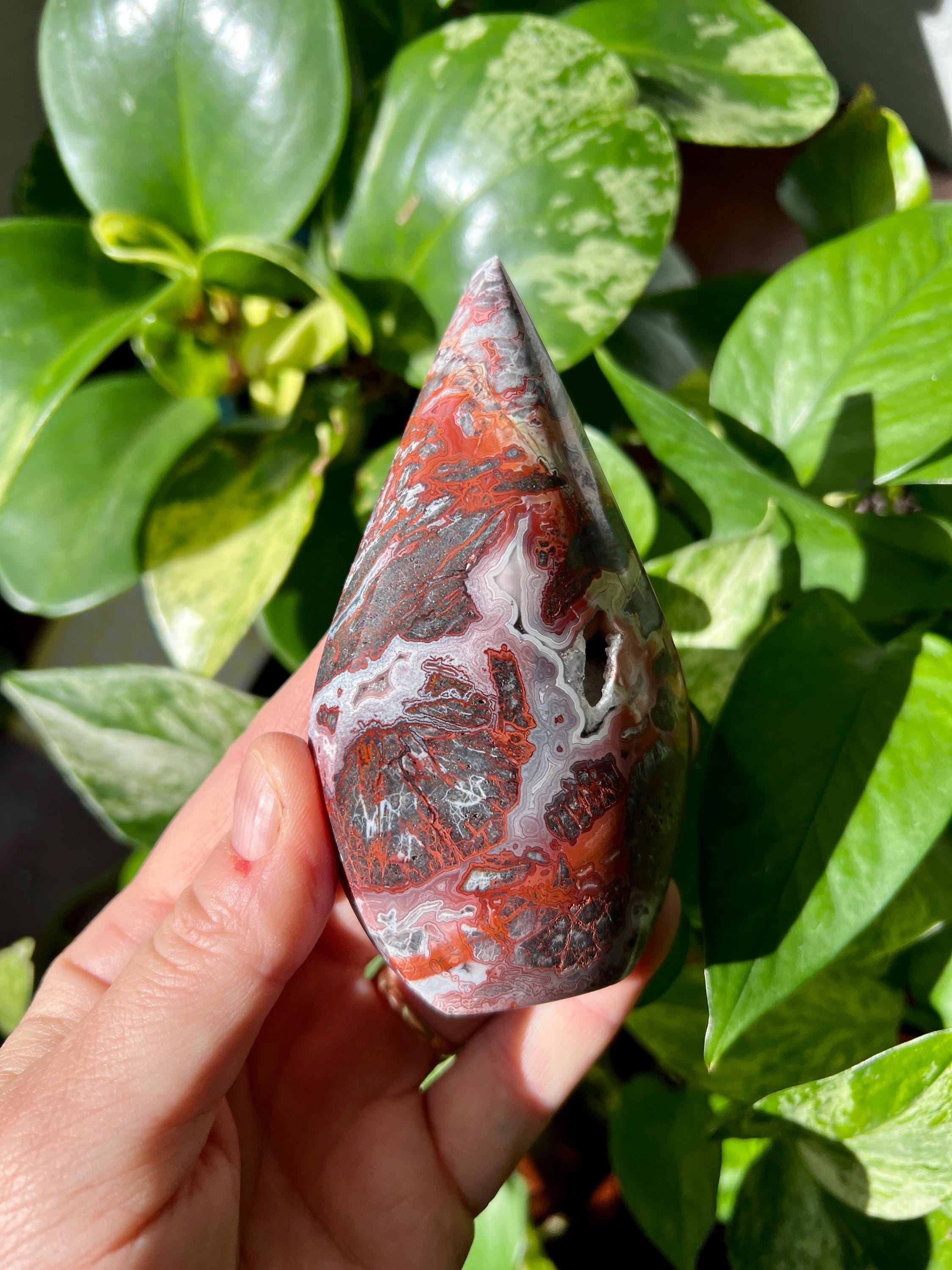 Druzy Agate 　原石　赤箱付き　最終値下げ Druzy Mexican Crazy Agate Free Form | Mexican Lace Agate | Druzy