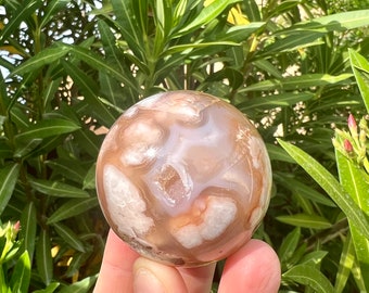 大型ドゥルージーモスアゲート×クォーツ球 - 研磨済み - Etsy 日本