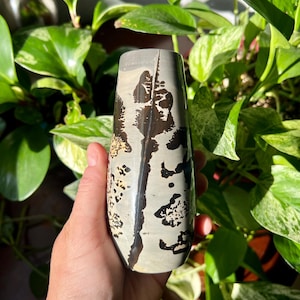 Picture Jasper Flower Vase | Picture Jasper Vase Carving | Dendritic Jasper