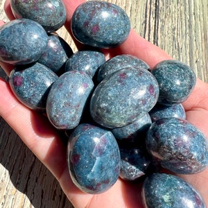 Ruby in Kyanite Tumbled Stones - Polished (One Tumble)