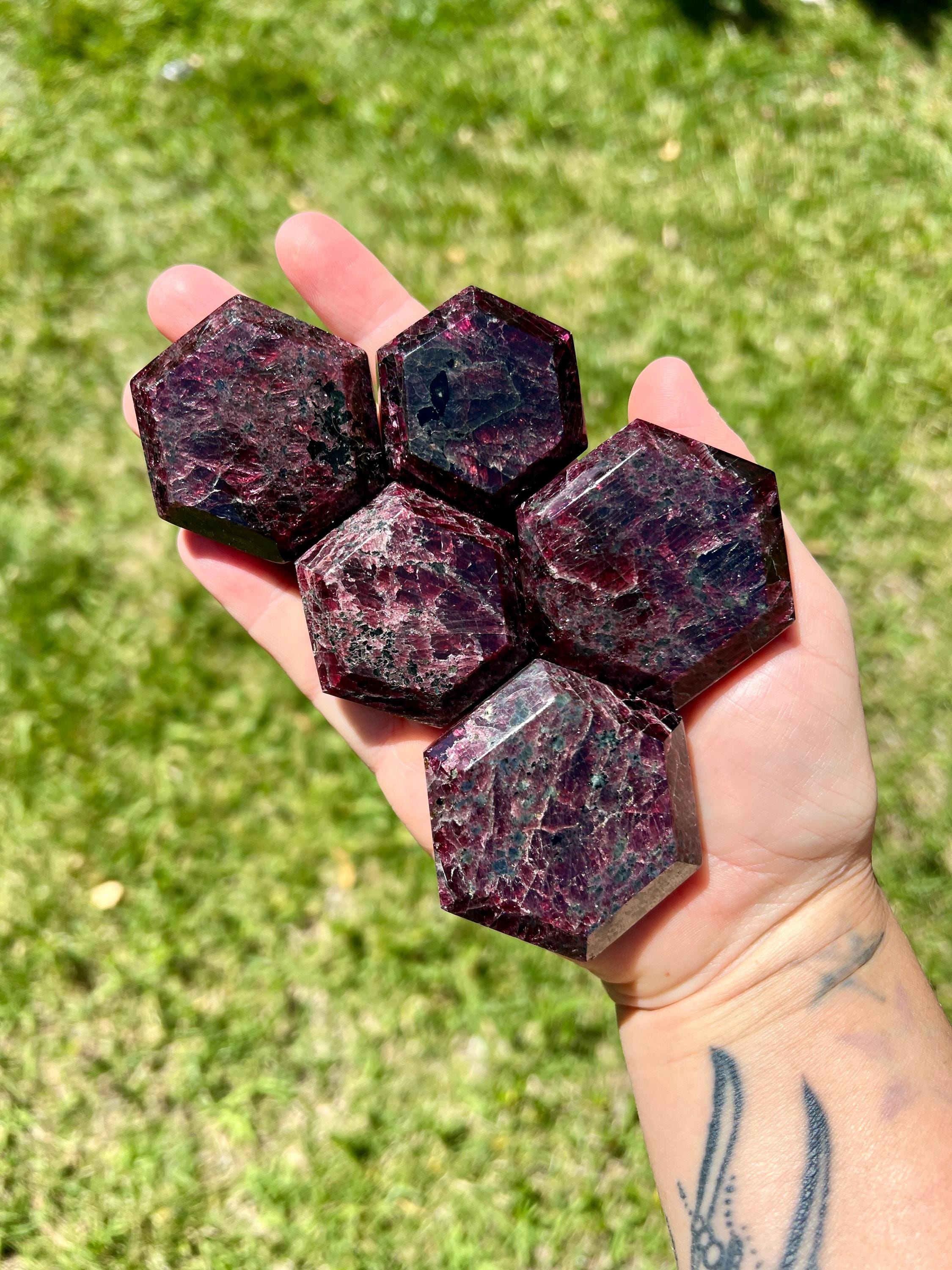 Garnet Faceted Hexagons | Red Garnet Star of David - Etsy