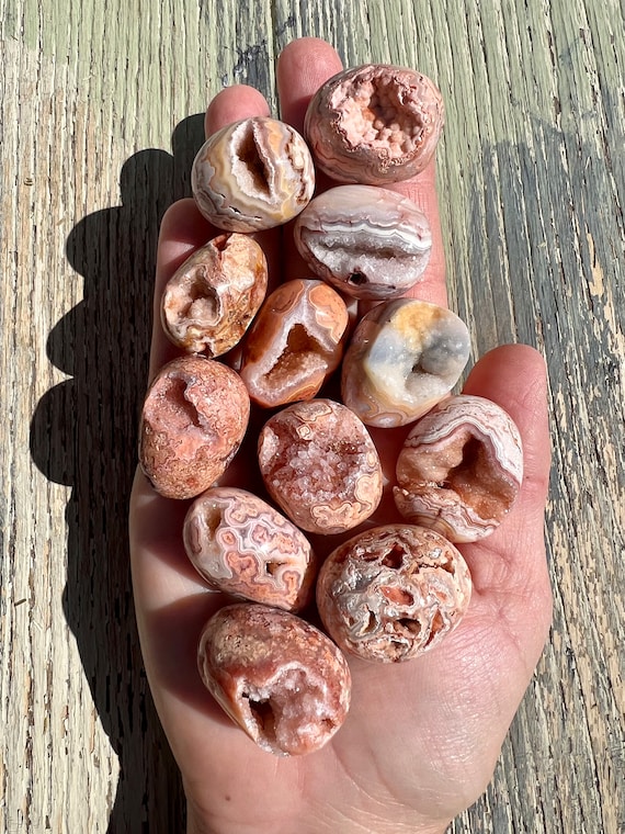 Druzy Crazy Lace Agate Tumbled Stones From Indonesia - Polished - Etsy