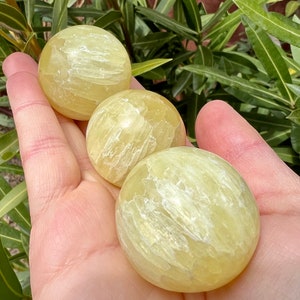 Lemon Calcite Mini Spheres  (Choose Size)