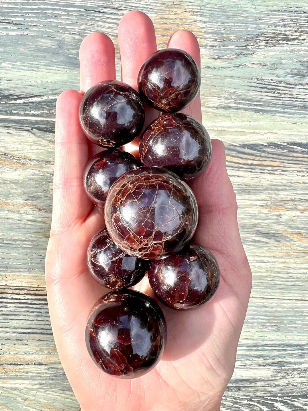 Gorgeous Star Garnet Mini Spheres - Polished - Etsy