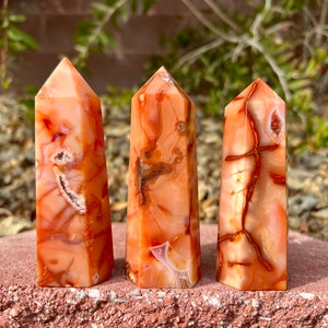 Red/Orange Carnelian Points - Polished (You Choose)