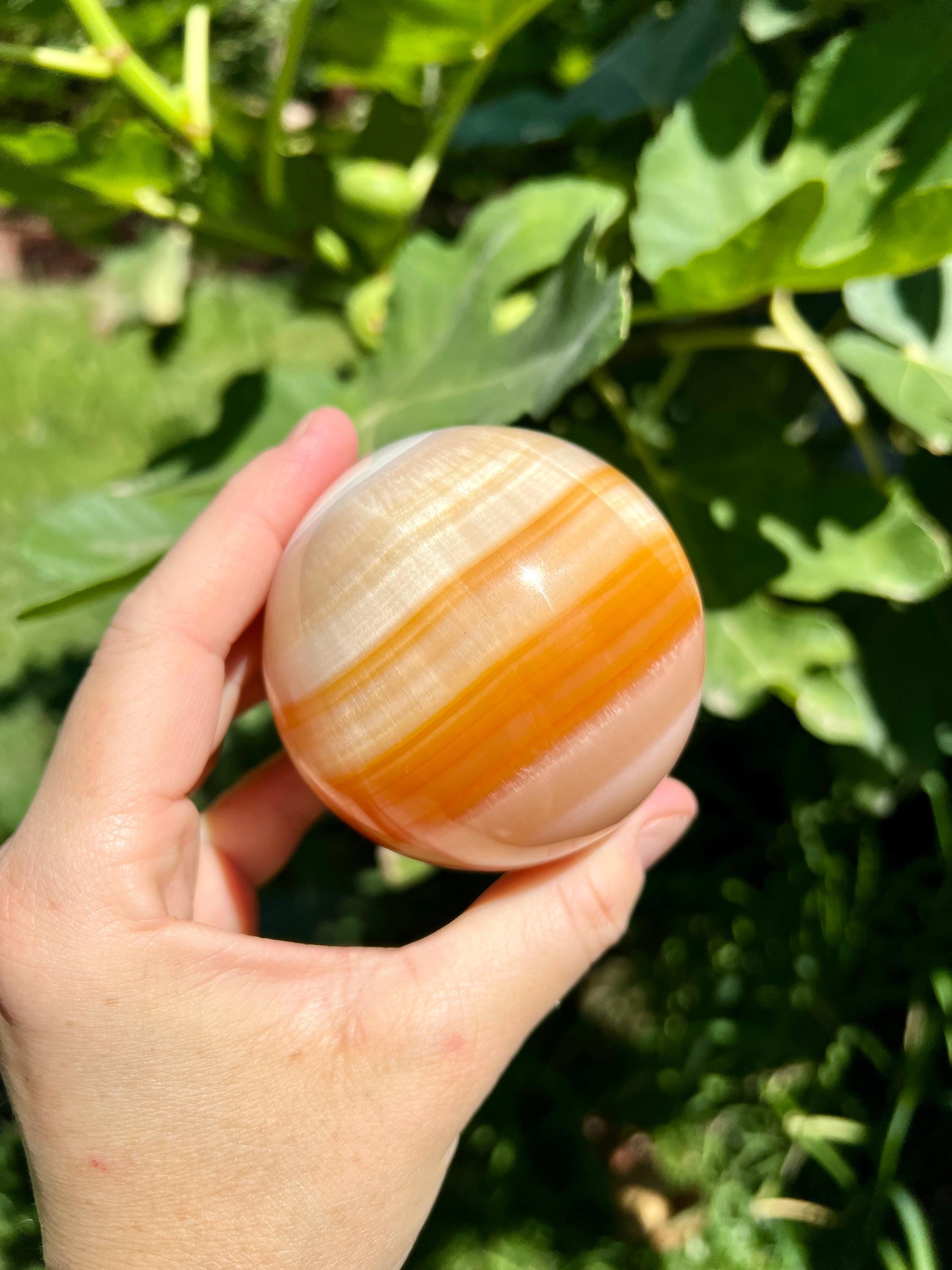 オレンジアラゴナイト球 | オレンジ縞模様のアラゴナイト - Etsy 日本