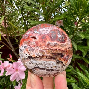 Mexican Druzy Crazy Lace Agate Sphere - Polished - Grade AA