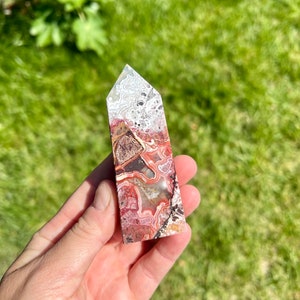 Druzy Mexican Lace Agate Point / Pulido / Mexican Crazy Agate / Mexican Agate Point