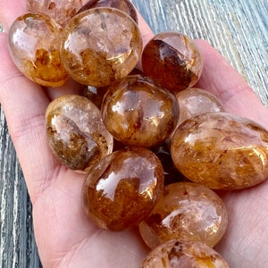 Golden Healer Quartz Tumbled Stones - Polished - Grade A Quality (One Tumbled Stone)