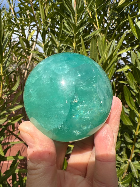 ジェミーグリーンフローライトスフィア | HIGHレインボーフラッシュ