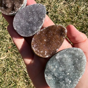 Colorful Druzy Amethyst Eggs - Raw - Excellent Quality (You Choose)