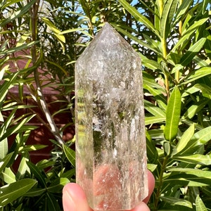 Champagne Smokey Quartz Point - Grade A Quality & Clarity - Polished - Rainbow Inclusions