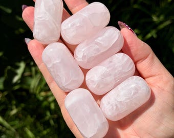 Mangano Calcite Capsules | XL Tumbled Stones