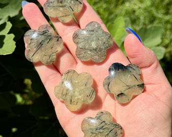 Prehnite Flowers | Crystal Flower Carving