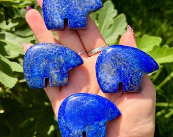 Lapis Lazuli Mini Bears | Crystal Bear Carving
